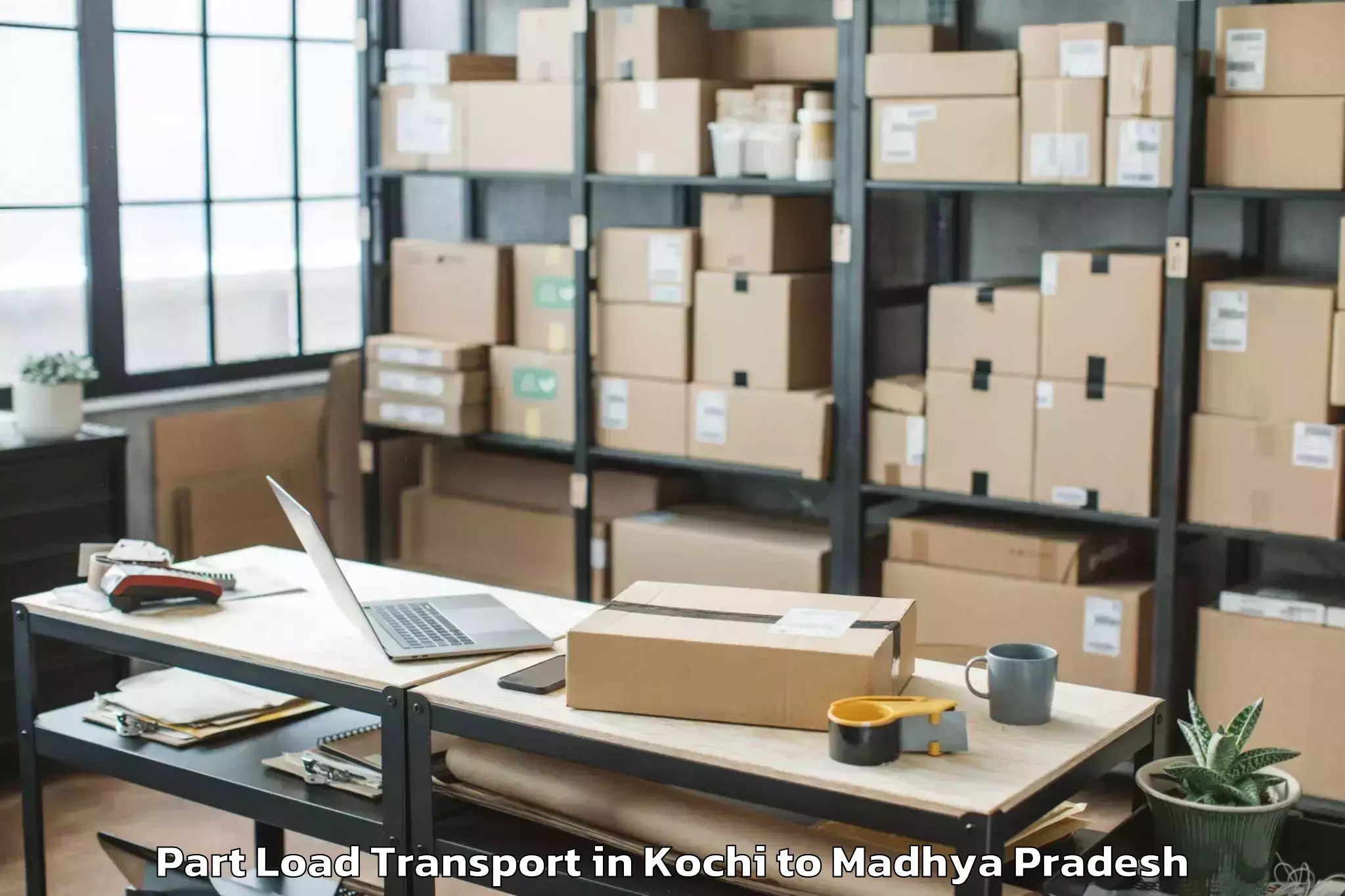 Affordable Kochi to Makhanlal Chaturvedi Rashtriya Part Load Transport